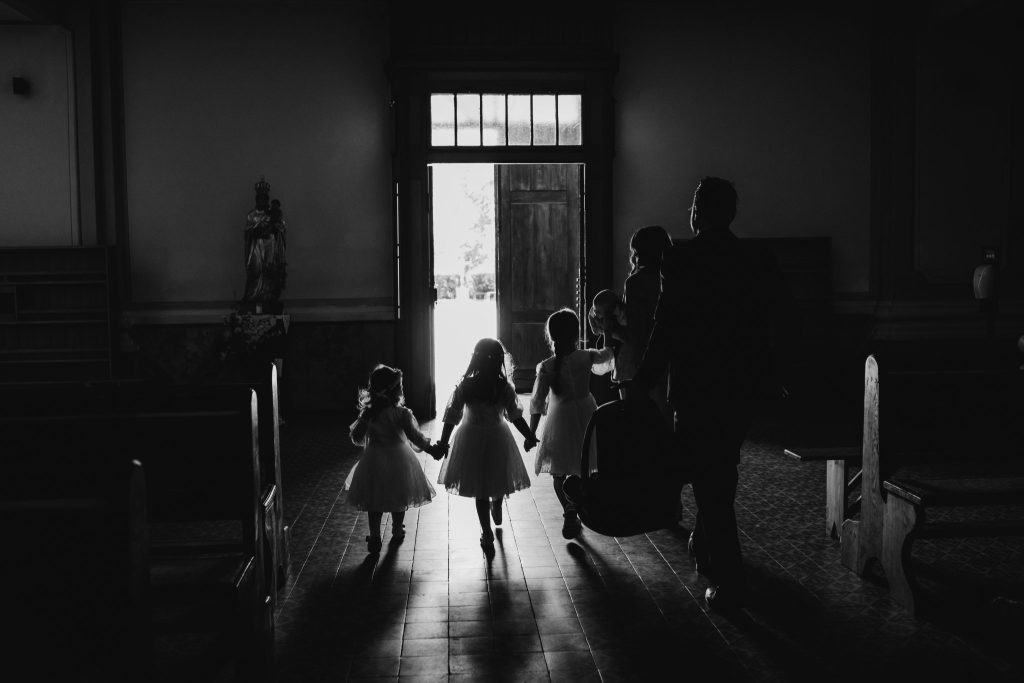 na Misu s malom djecom