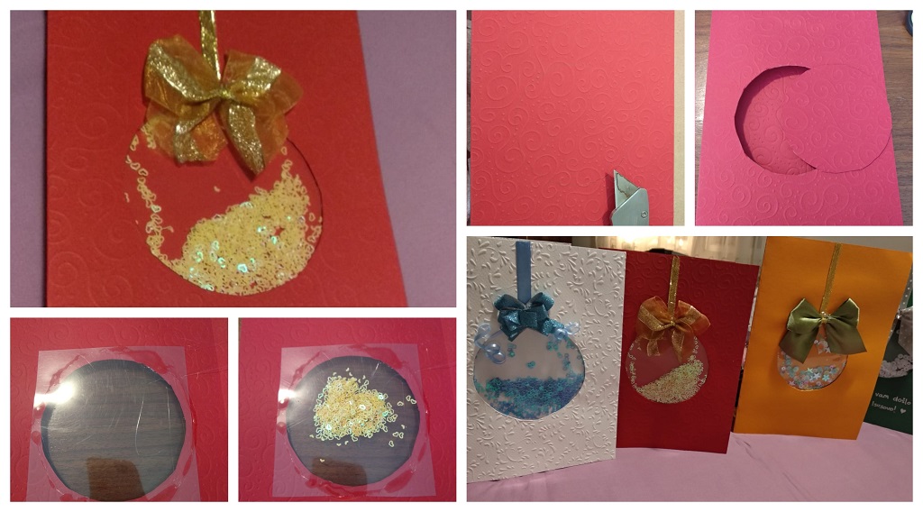 božićne čestitke, božićna kuglica, perlice, šljokice, izradite unikatnu božićnu kuglicu