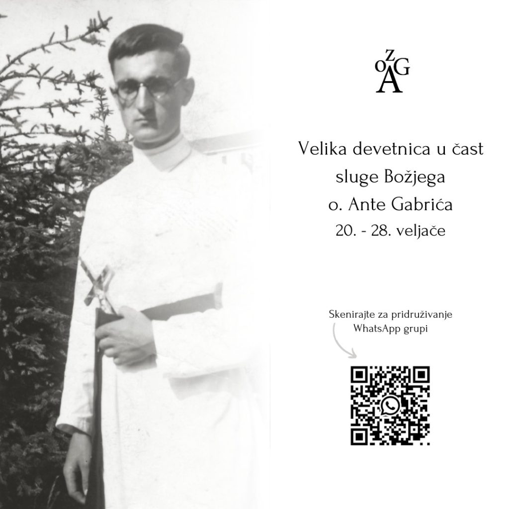 Velika devetnica u čast sluge Božjega o. Ante Gabrića/o. Ante Gabrić/Novosti